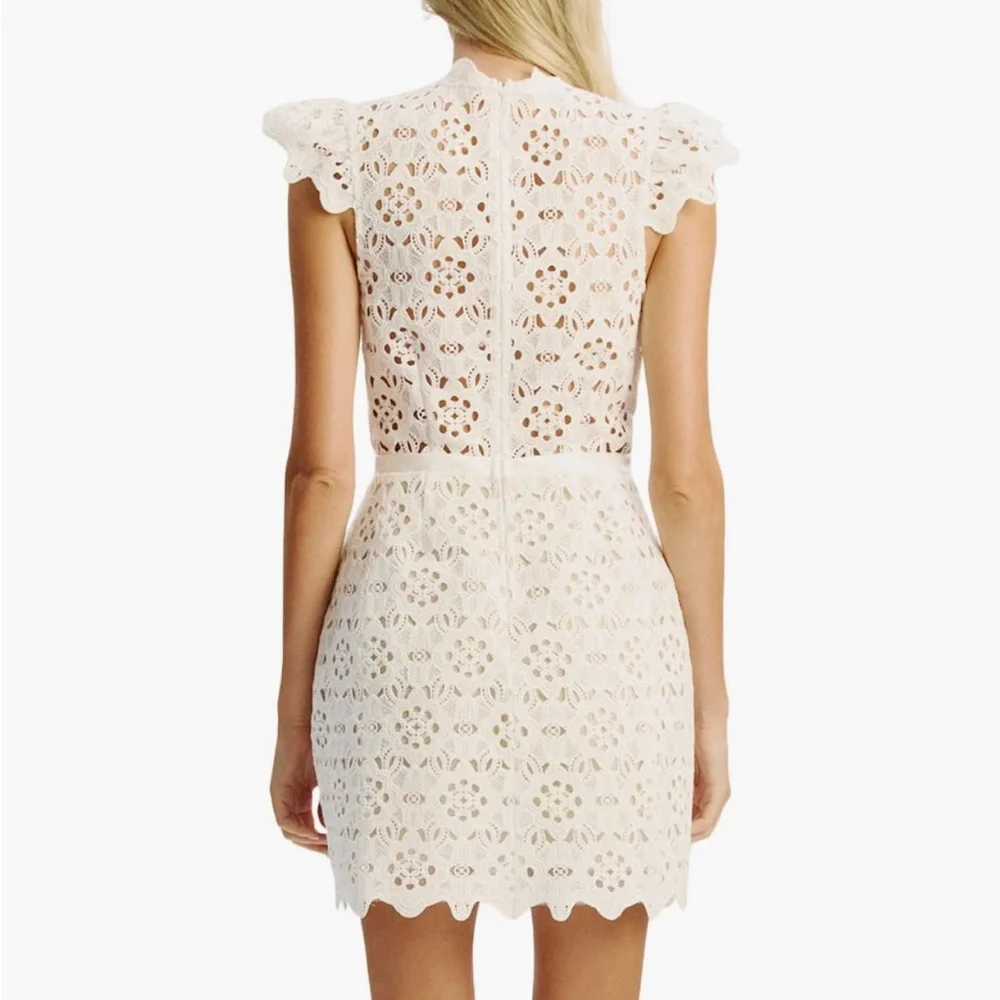 Bardot White Lace Mini Skirt
